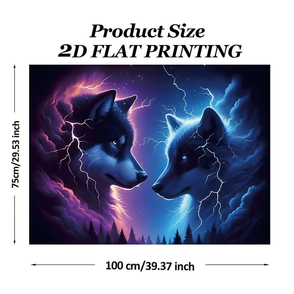 1Pcs Thunder & Wolf Car Trunk Mat with Anti Slip Cargo Liner Waterproof Rear Storage Protector Floor Mat for SUV Sedan Vehicle I