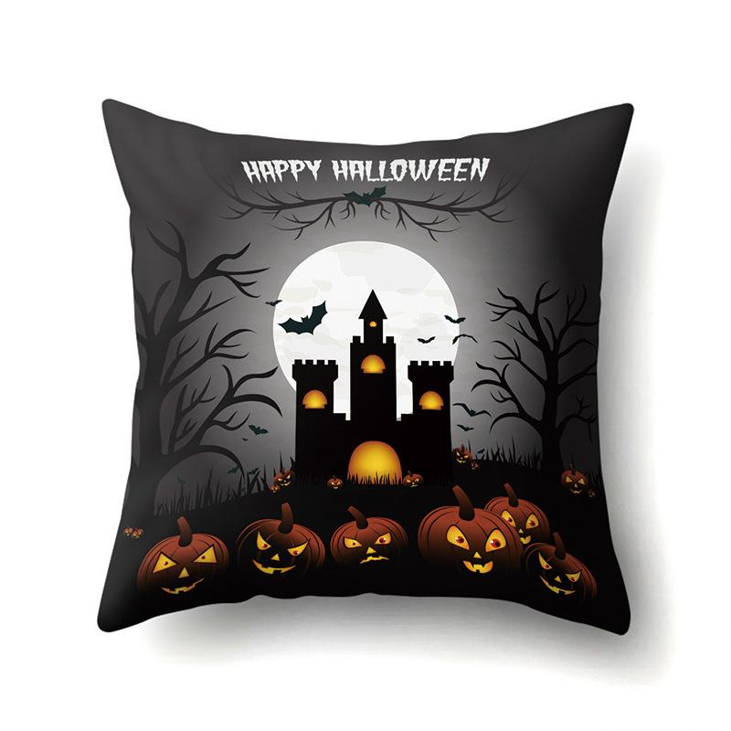 Halloween Pillowcase Car Waist Pillow Pumpkin Sofa Cushion Cover Office Home Living Room Pillowcase