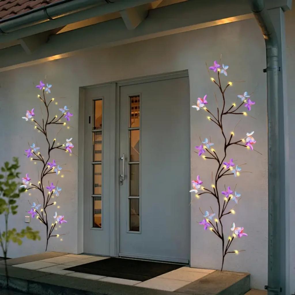 1pc 30LED Enchanted Willow Vine Light With Butterfly USB Powered 8 Lighting Modes Indoor Outdoor Waterproof Vine Lights Suitable
