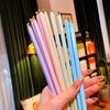5 Pairs Colored Reusable Chopsticks, Fiberglass Chopsticks Set, Non-Slip, 25.5cm
