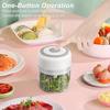 Electric Garlic Chopper Mini Food Processor USB Rechargeable Vegetable Cutter Ginger Onion Mincer Machine for Kitchen Baby Food