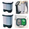 Sorting Waste Bin with Lid Double Compartment wet and Saving indoor Household , 38.5x30x37cm