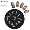 KADS 1PC Round Stainless Steel Nail Art Nail Stamping Plates Manicure Stamp DIY for Nail Templates Classic Series Tools