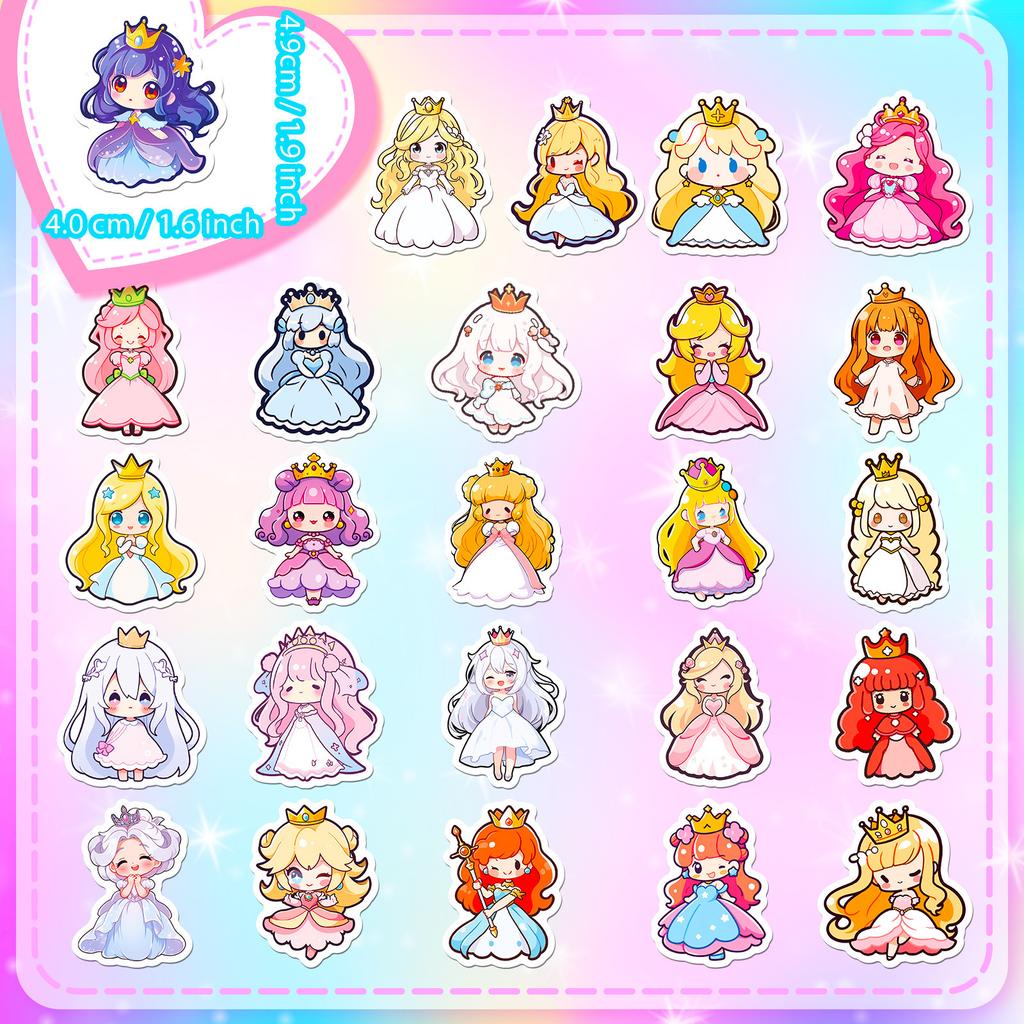 50 Niedliche Rock-Prinzessinnen-Sticker Kreative DIY Kinder Schöne Prinzessinnenröcke Kindergartenmädchen-Sticker