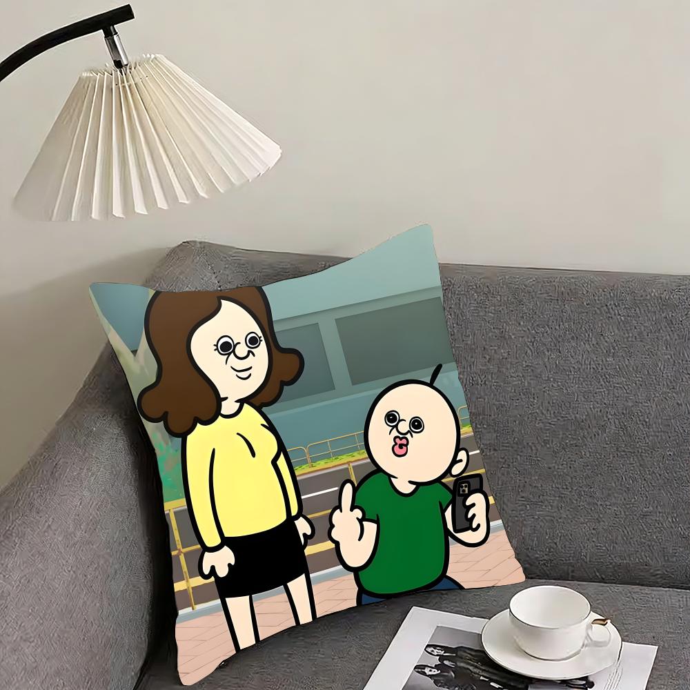 Funny Bbangbbangs Diary Cushion Cover Pillowcase Ultra Soft Skin Friendly Fabric Cloud Like Comfort & Concealed Zipper