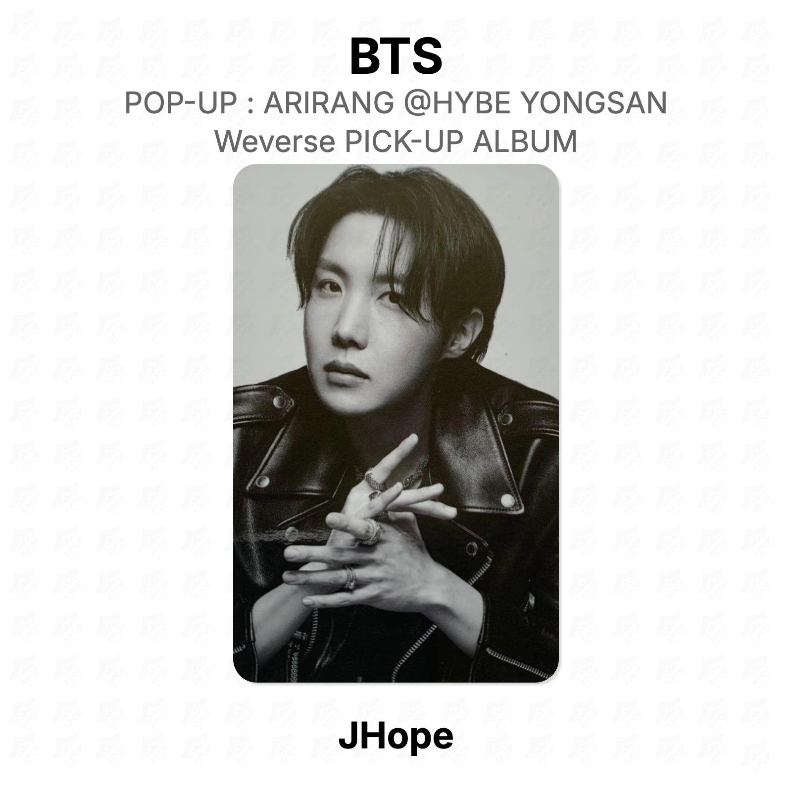 BTS ВСПЛЫВАЮЩИЙ КОНФЕТА : ARIRANG @HYBE YONGSAN Weverse АЛЬБОМ ДЛЯ САМОВЫВОЗА Официальная фотокарточка J-Hope