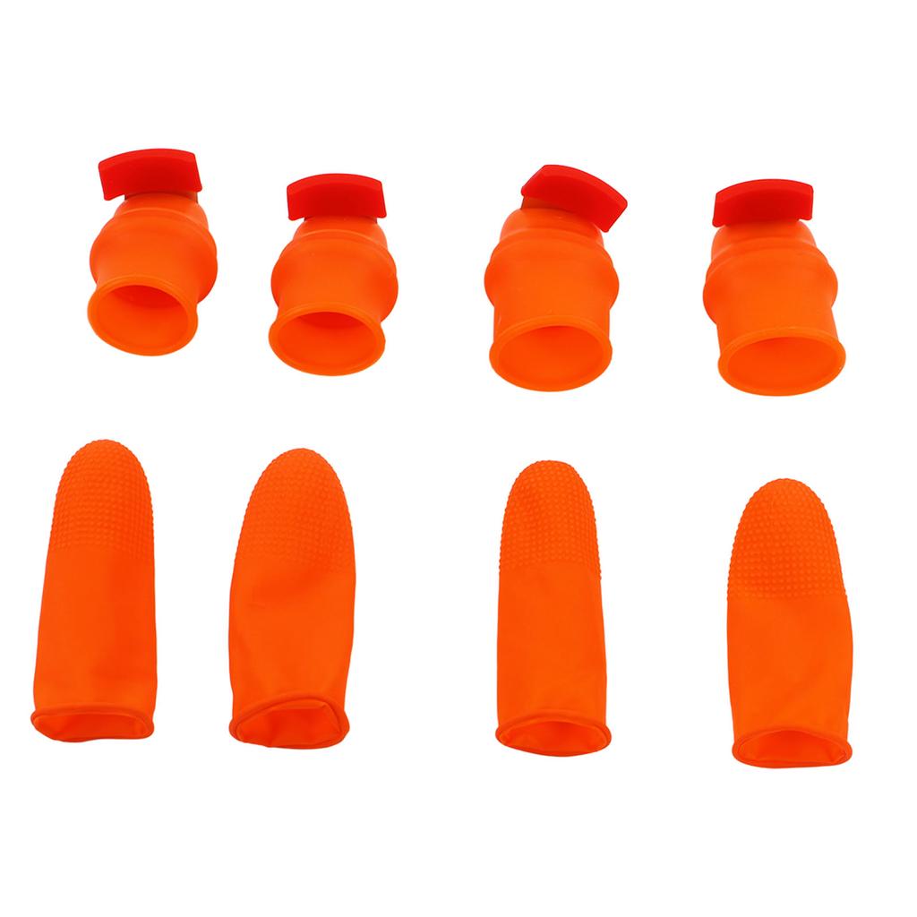 Silicone Thumb Knife Stainless Steel Thumb Knife Picker for Peel Pick Vegetables Pepper Beans