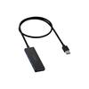 ELECOM USB Hub USB-A Connection USB3.2 (Gen1) 5Gbps 4 Ports Bus Powered 60cm Cable Small and Lightweight Design Black U3H-H043BK/E