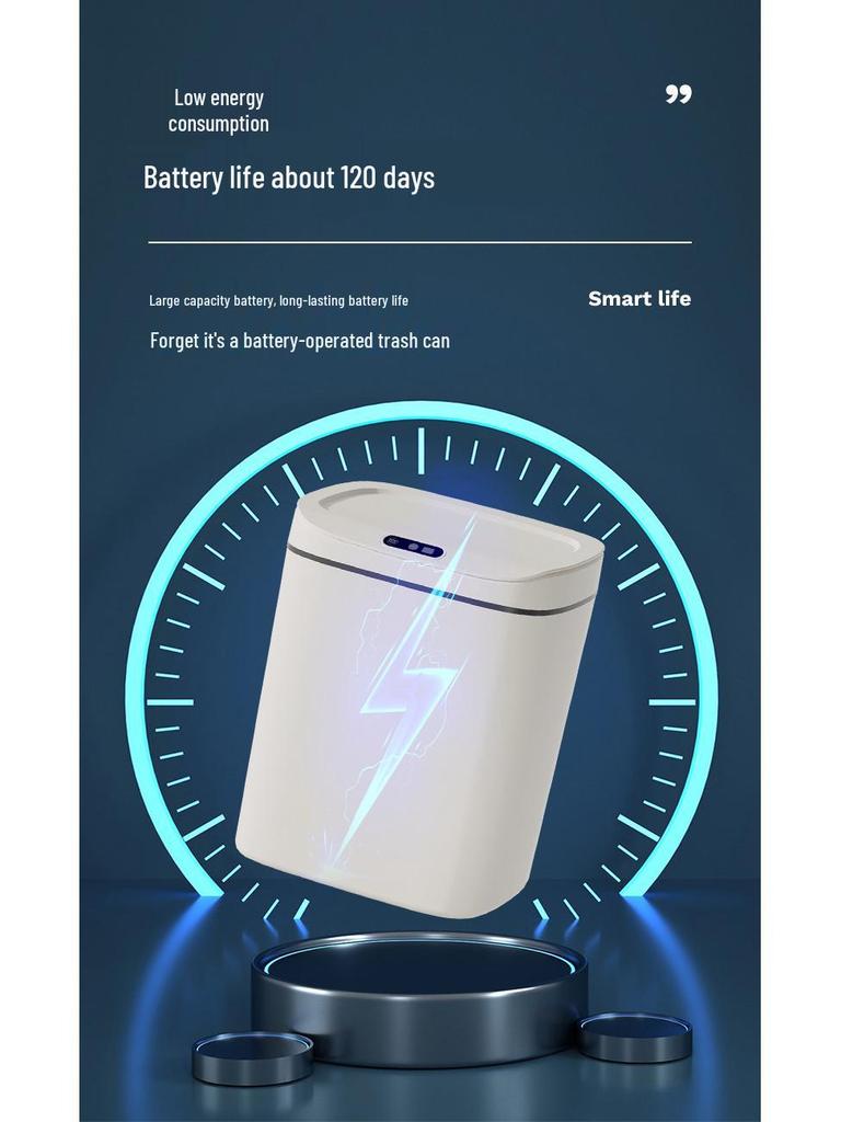 Coș de gunoi automat high-tech cu capac pentru bucătărie și baie