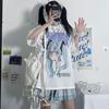 Cartoon Graphic Printed T-shirt Women Men Oversized Y2k Short Sleeve High Quality Streetwear Harajuku Male Female Clothing