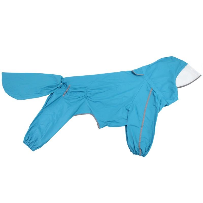 Full Coverage Waterproof Dog Raincoat Large Breeds Samoyed Golden Retriever 4-Legged Reflective Pet Rainwear