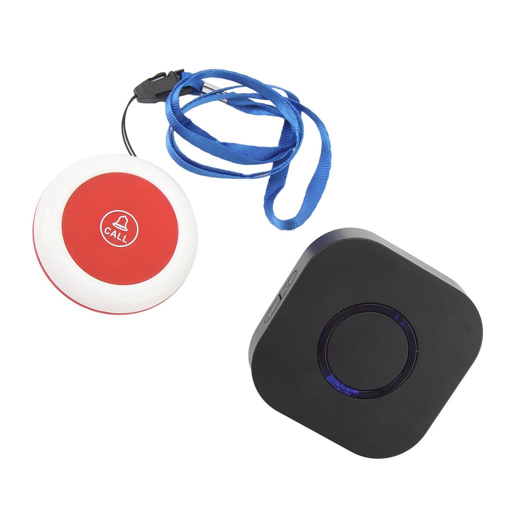 Notrufklingel 110 V bis 240 V Einstellbare Lautstärke Wasserdichter kabelloser Pager für Pflegekräfte für ältere Menschen