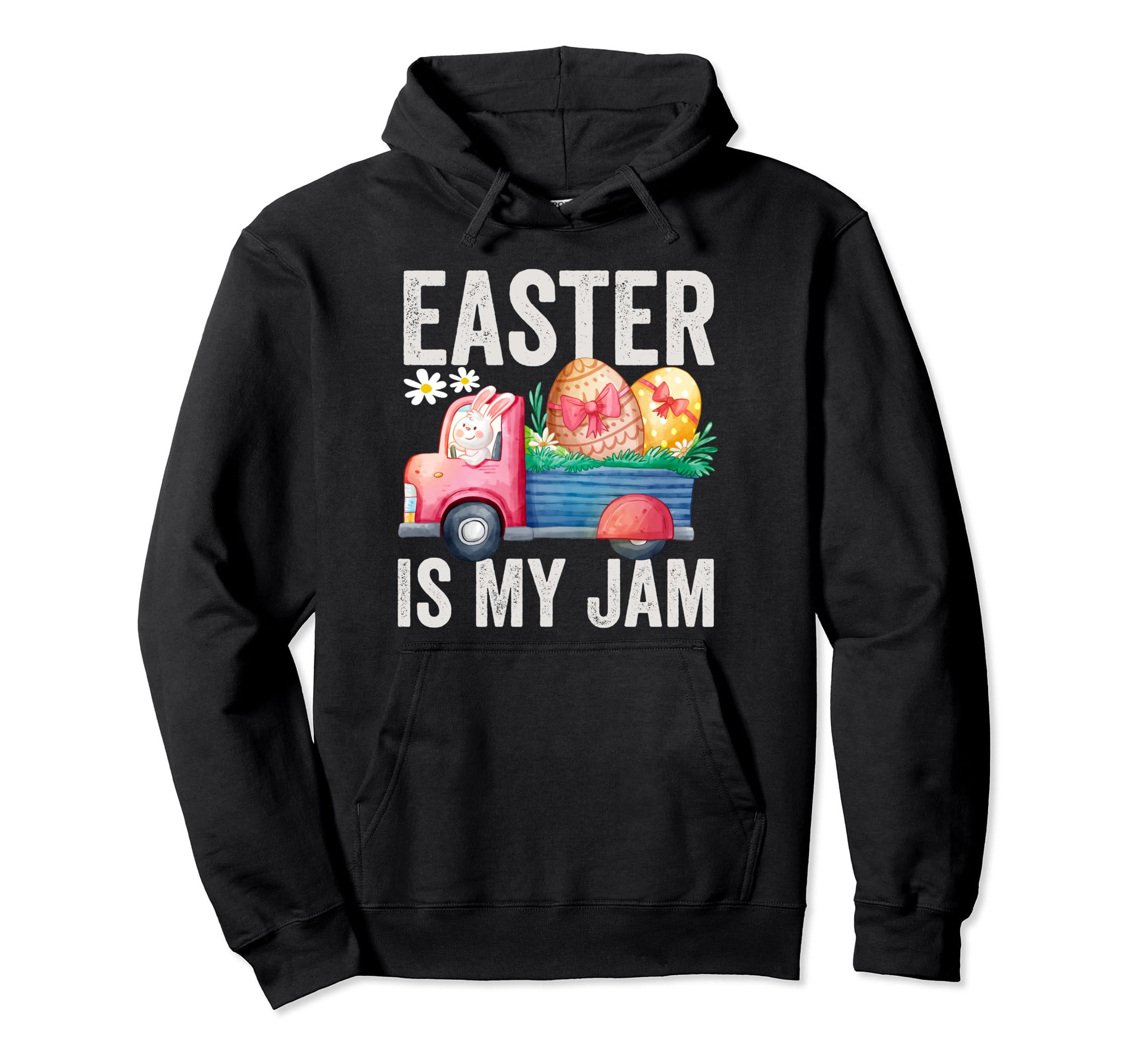 

Easter Is My Jam - Kids Monster Truck Bunny Boys Toddler Hoodie