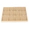 Wooden   Jewelry Display Tray Showcase Storage Case For Ear  Bangle Necklace (12 Slots)