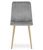 LAVA chair - light gray velvet / wood color legs x 2