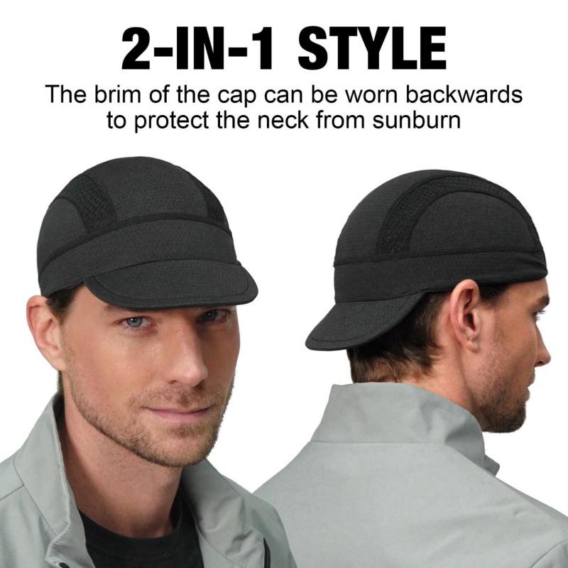 Summer Quick Dry Air Permeable Ventilated Mesh Under Helmet Cap Sports Cycling Bicycle Bike Mtb Hat Thin Small Brim Sweat-Wicking Baseball Cap