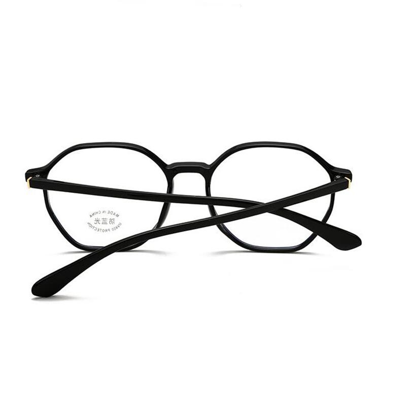 TR90 Polygon Anti-blue Light Computer Glasses Women Men Prescription Spectacle Diopter 0 To -6 Lightweight Durable