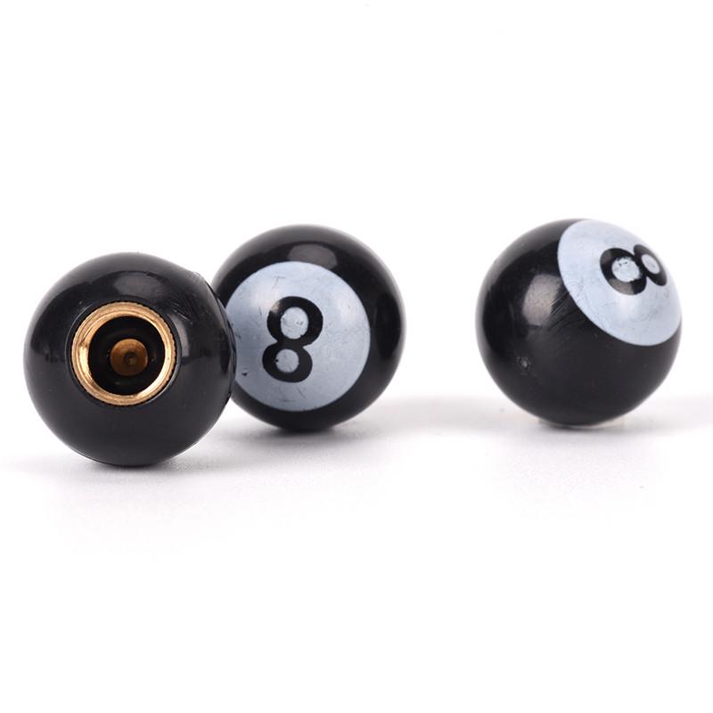 Black Pool 8-Ball Valve Stem Caps Motorcycle Car Truck SUV Bike Tire Air Cove BR Black Pool 8-Ball Valve Stem Caps Motorcycle Car Truck SUV Bike Tire Air Cove BR