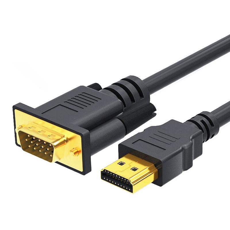 New HDMI-Compatible To VGA Adapter Connecto Line Converter Cable 1.8M FHD 1920*1080P For Desktop Laptop PC TV Monitor Projector