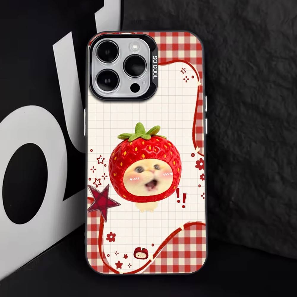 

Food cats with headgear Phone Case For iPhone 17,16,15,14,13,12,11 Plus,Pro Max,XS,Colored Silver Plated Inside Cover iPhone13