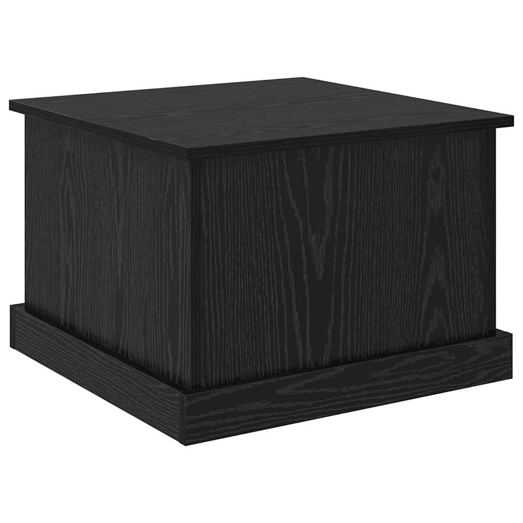 Coffee Table Black Oak Look 50 X 50 X 35 Cm Engineered Wood