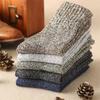 1 Pair Men Socks Winter Cold Weather Nonslip Hosiery Comfortable Foot Warmer Middle Tube Soft Dressing Clothing Footwear