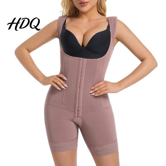 Skin-friendly Body Shaper High Waist Clasp Firm Tummy Butt with Front Shapewear Open-Crotch Lifting Control Hip Breathable