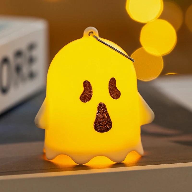 Halloween Trinkets Set Diminutive Tiny Pumpkin Lanterns Eerie Ghost Ornaments Micro Party Favor Display Scene Items