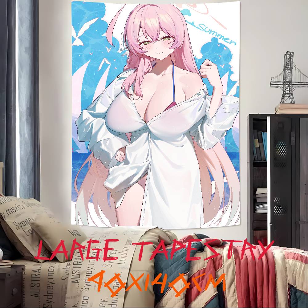 Heet Schattig Kawaii Meisje Urawa Hanako Blue Archive Populair Kamer Decoratie Wandkleed Kunstkamer Huisdecoratie Wandkunst Decor