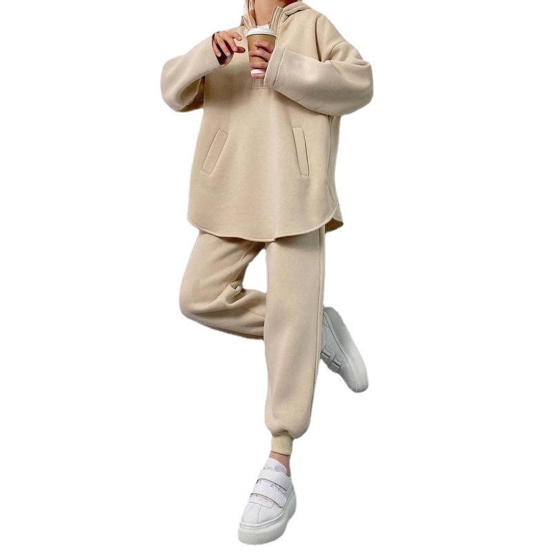 

2026 SPring And Autumn Bew Oversized Top Pantsuit Women s Fashion Zipper Hoodie Casual Trousers Suit Women s Clothing S