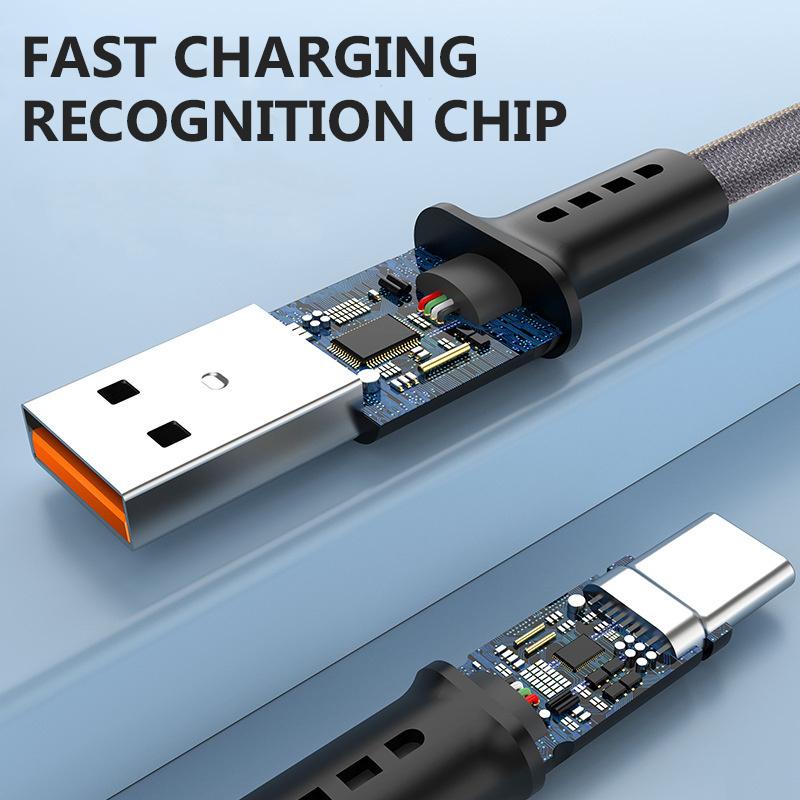 3 w 1 kabel do transmisji danych 66 W pleciony płaski kabel odpowiedni do typu C Android Apple 5 A super szybki kabel do ładowania danych