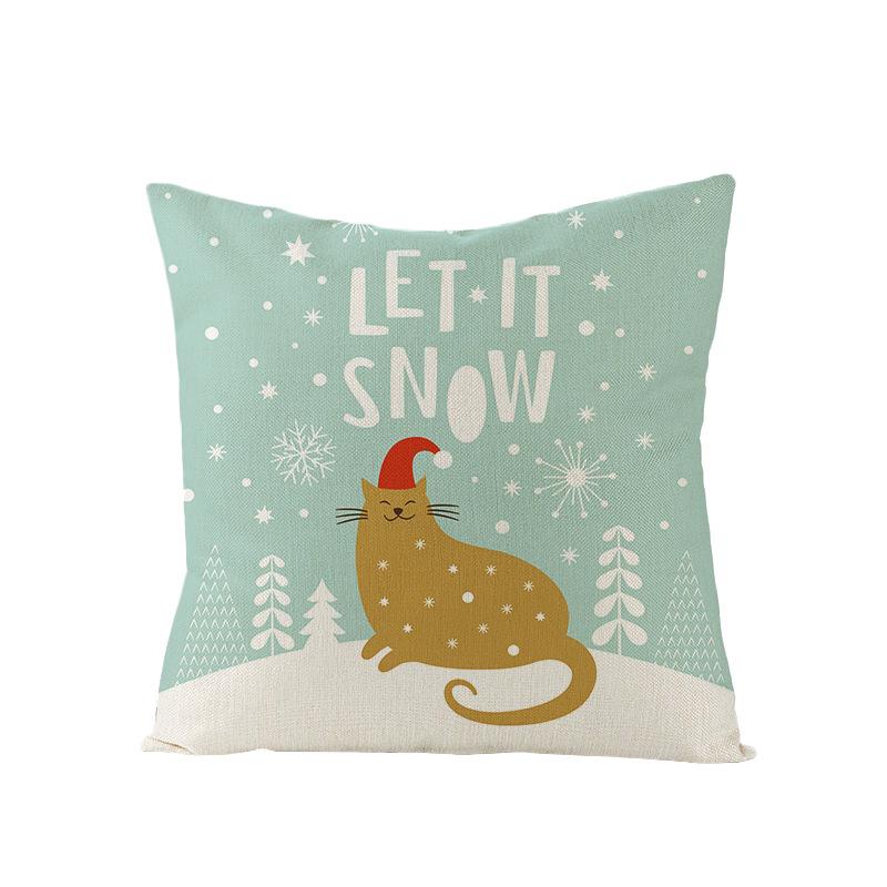 Christmas Single Pillowcase Car Sofa Cushion Cover Home Decor Pillowcase