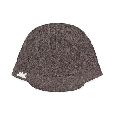 SUNLOVE Cappello con Visiera in Maglia Marrone