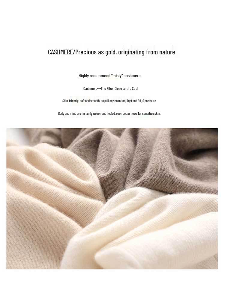 Autumn-Winter Cashmere Knit Women's Long Sleeve Loose Cardigan with Belt