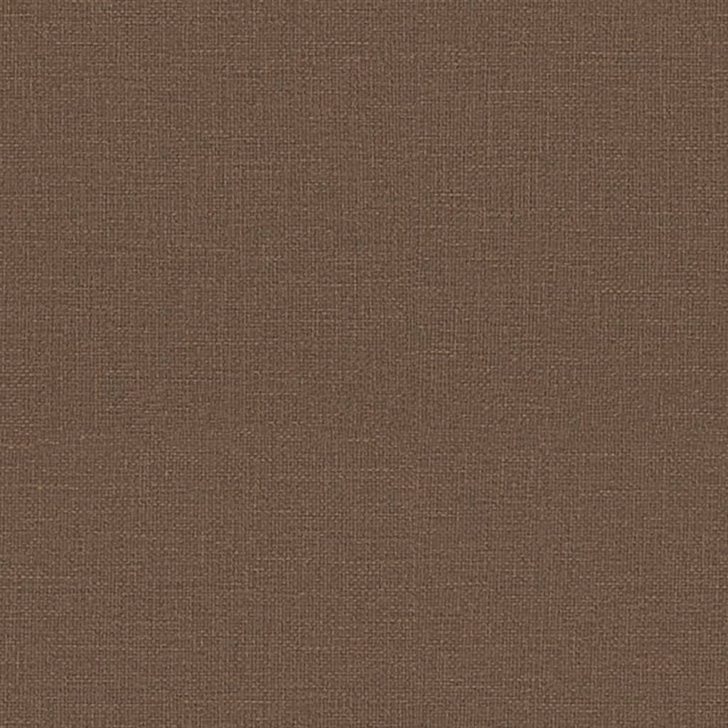 Office Chair with Reclining Function Brown Fabric