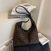 Damen Umhängetasche mit Leopardenmuster - Große Kapazität, vielseitig, strukturierte Schultertasche für Arbeit und Pendeln