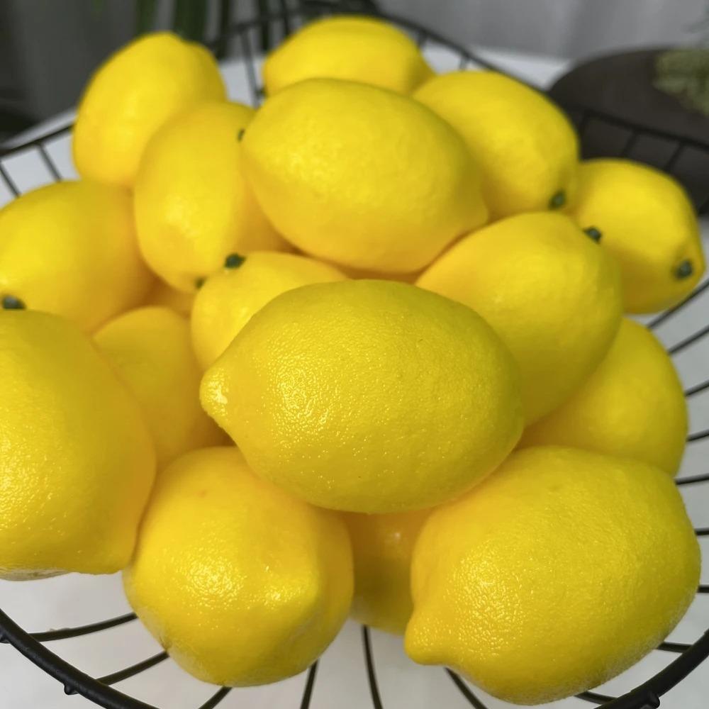 Artificial Lemon Simulation Lemon Artificial Yellow Lemon Fake Lemon, Simulation Fruit Home Decoration Artificial Decorations