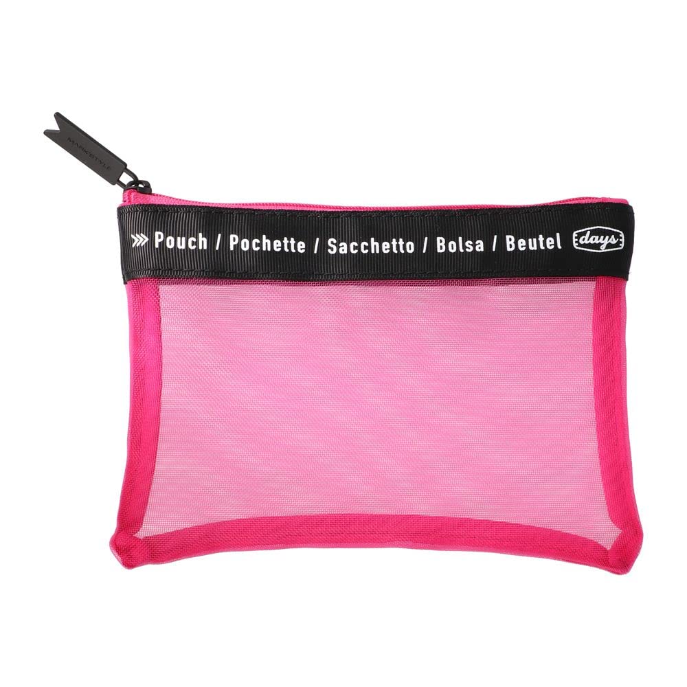 Mark Style Days 5 Mesh Pouch, Pink, DAY5-PO01-PK