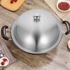 Universal Stainless Steel Pot Lid Thickened Round Cover for Pots and Pans Household Kitchen Supplies Reusable Metal Pan Lid