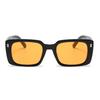 Vintage Square Sunglasses Woman Brand Designer Shades Mirror Retro Sun Glasses Female Fashion Rivet Orange Lens