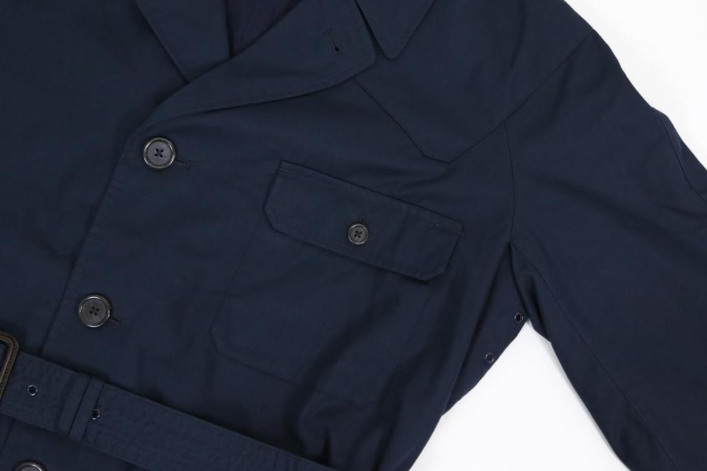 POLO RALPH LAUREN Men’s Twill Belted Coat, Navy, Size L, Classic Belted Outerwear Jacket (01010008)