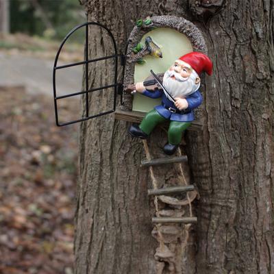 Resin Handicraft Piano Iron Window Hanging Tree Decoration Courtyard Trunks Statue
