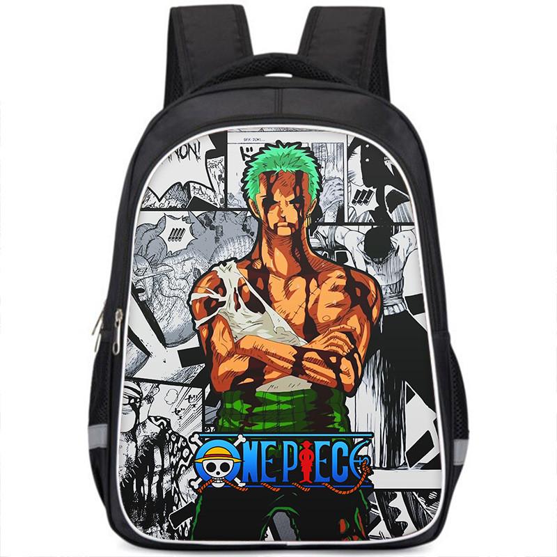 One Piece Luffy Backpack For Kids School Bag Durable Nylon Cartoon Design