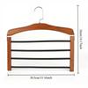 1pcs Wardrobe Storage Solid Wood Clothes Drying Rack Multi-function Solid Wood Trouser Towel Rack Home Apartment Clothes Rack