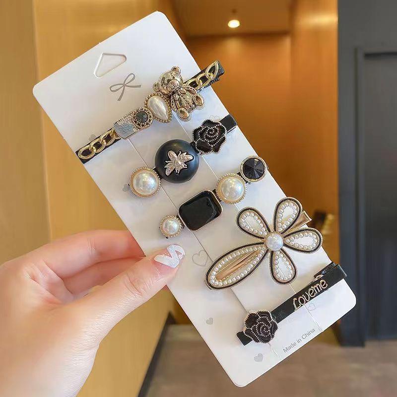 

Модный набор заколок для волос Боковая заколка Заколка для укладки волос Заколка для челки Заколка-невидимка Заколка для волос в форме одного слова Женская заколка для волос