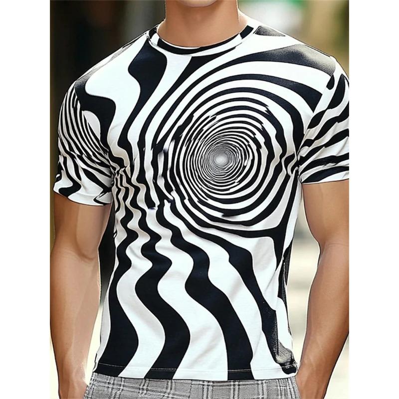 

Забавная футболка с графическим оптическим обманом для мужчин, 3D-принт, искусство, абстрактная футболка, Y2k топы, мода Харадзюку, уличная одежда, унисекс XXS