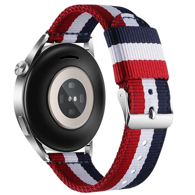 

17мм 19мм 20мм тканинний нейлоновий ремінець для годинника SWATCH Браслет Заміна браслета Жіночий чоловічий годинник Спортивний годинник Аксесуари Ремінець 17mm білий/червоний