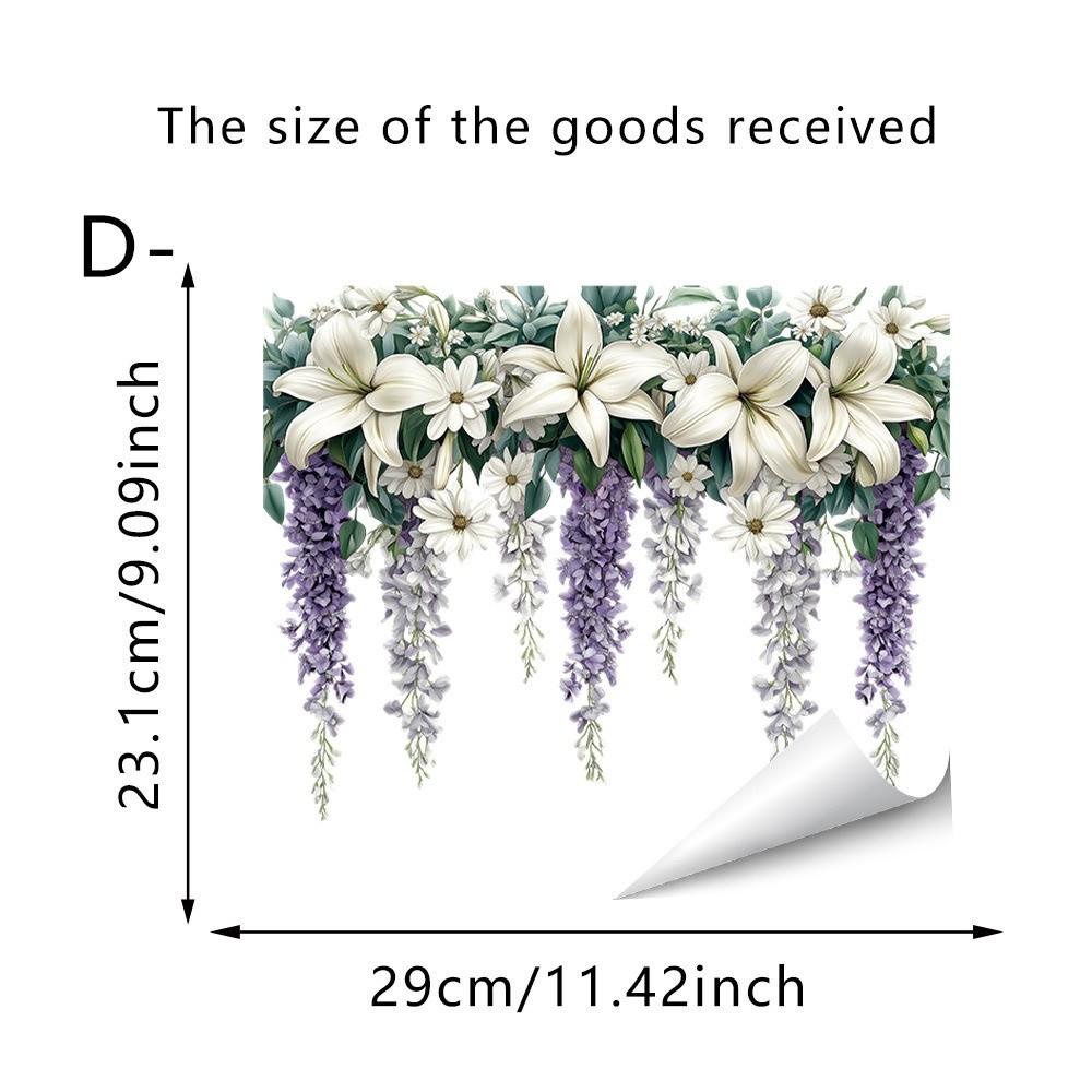 New Easter Flower Rabbit Toilet Sticker PVC Self-Adhesive Bathroom Decor Removable Waterproof Wall Stickers Wall Decoration