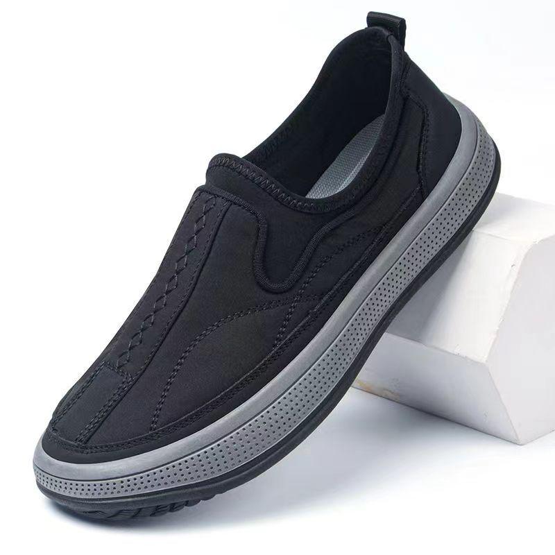 Cloth shoes men's  non-slip breathable comfortable one-pedal casual shoes middle-aged and elderly father shoes