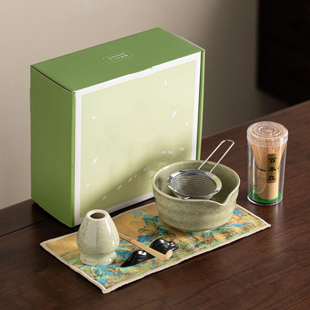 5Pcs/Set Tea Sticks Japanese Matcha Tea Set Reusable Chasen Traditional Matcha Gift  Home Brewing
